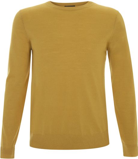 A.p.c. Mustard Yellow Knitted Jumper in Yellow for Men (mustard) | Lyst