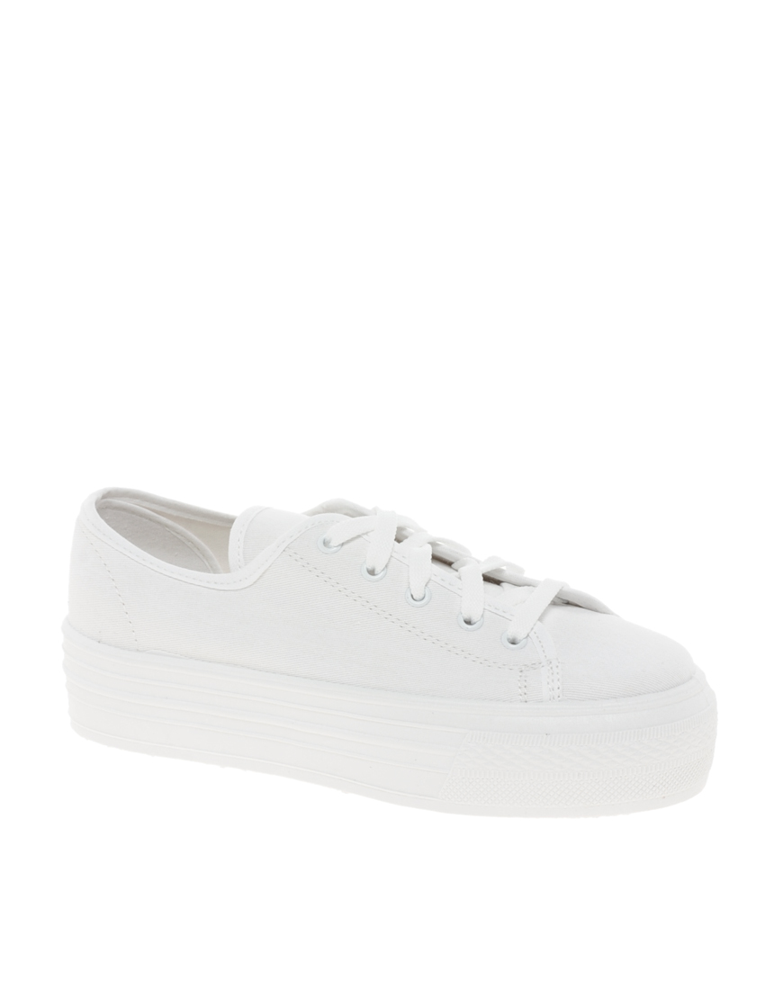 white platform plimsolls