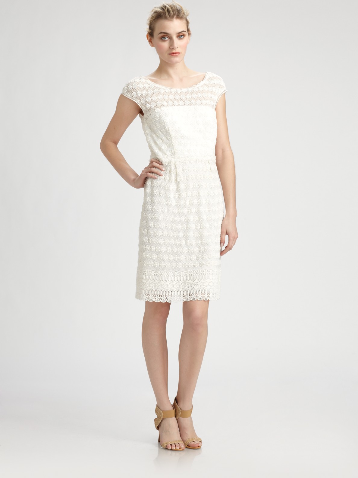 Lyst - Philosophy Cotton Macrame Dress in White