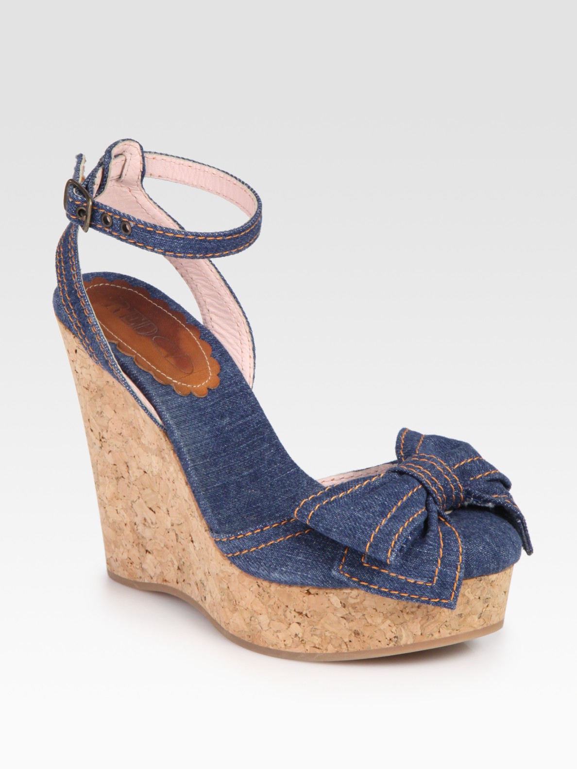 Valentino denim wedges Outlet