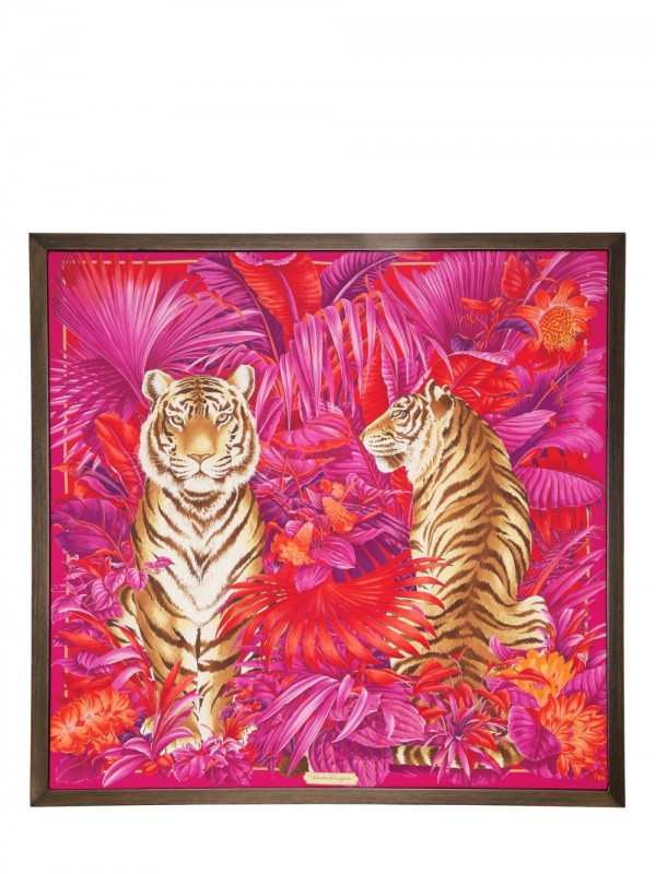 Ferragamo Tiger Print Silk Scarf Lyst