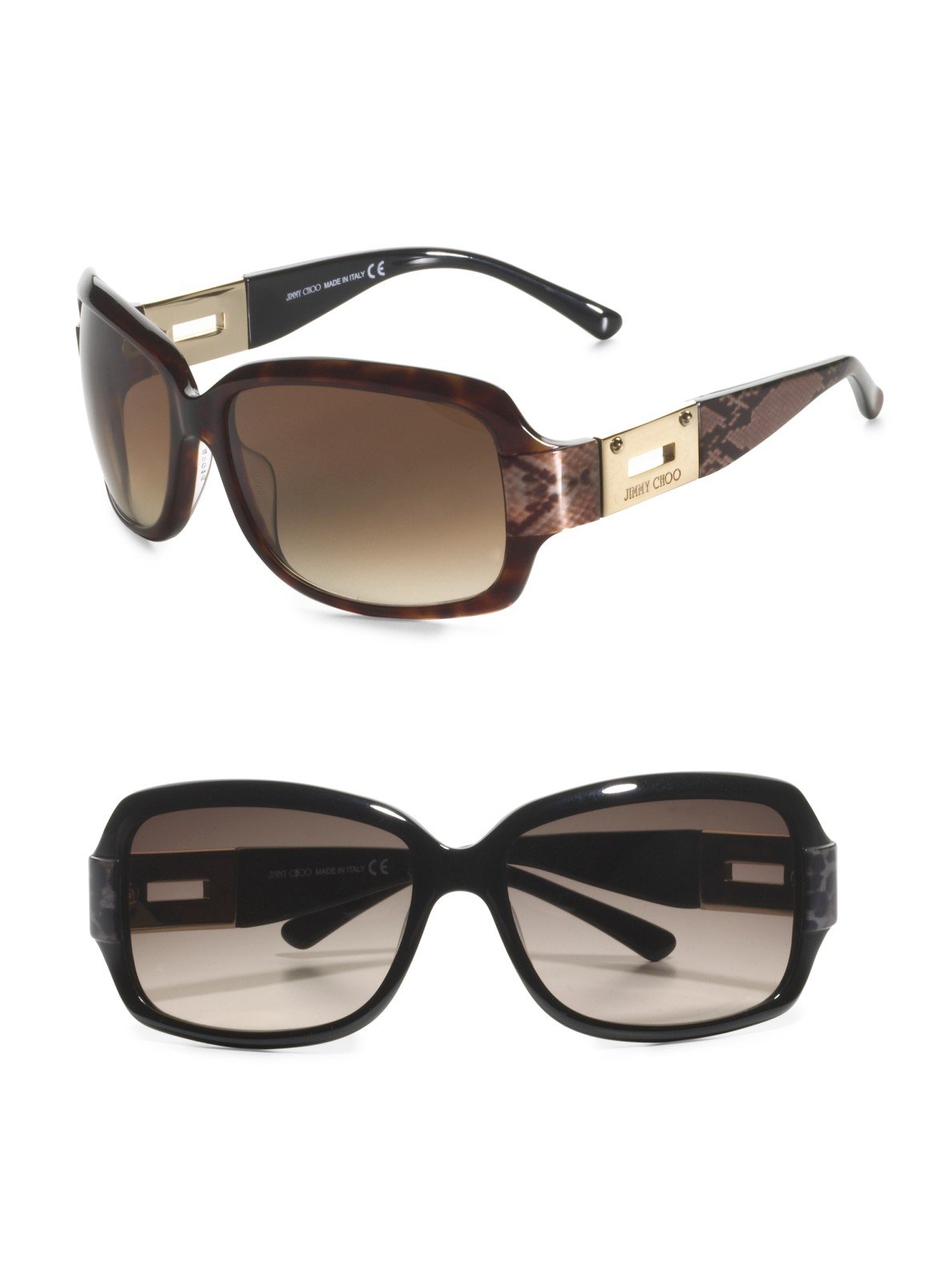 Lyst Jimmy choo Essie Sunglasses in Black