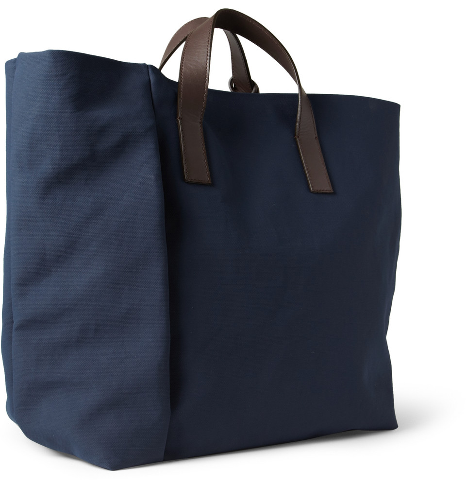 Marni Coated Canvas Tote Bag in Blue for Men - Lyst