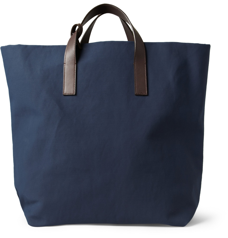 Marni Coated Canvas Tote Bag in Blue for Men - Lyst