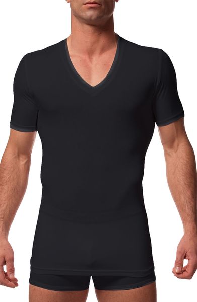 Tommy John 'Second Skin' V-Neck T-Shirt in Black for Men | Lyst