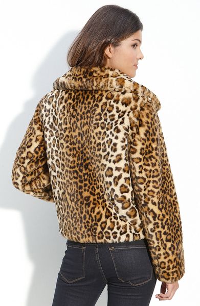 Gallery Faux Leopard Fur Jacket in Animal (ocelot) | Lyst