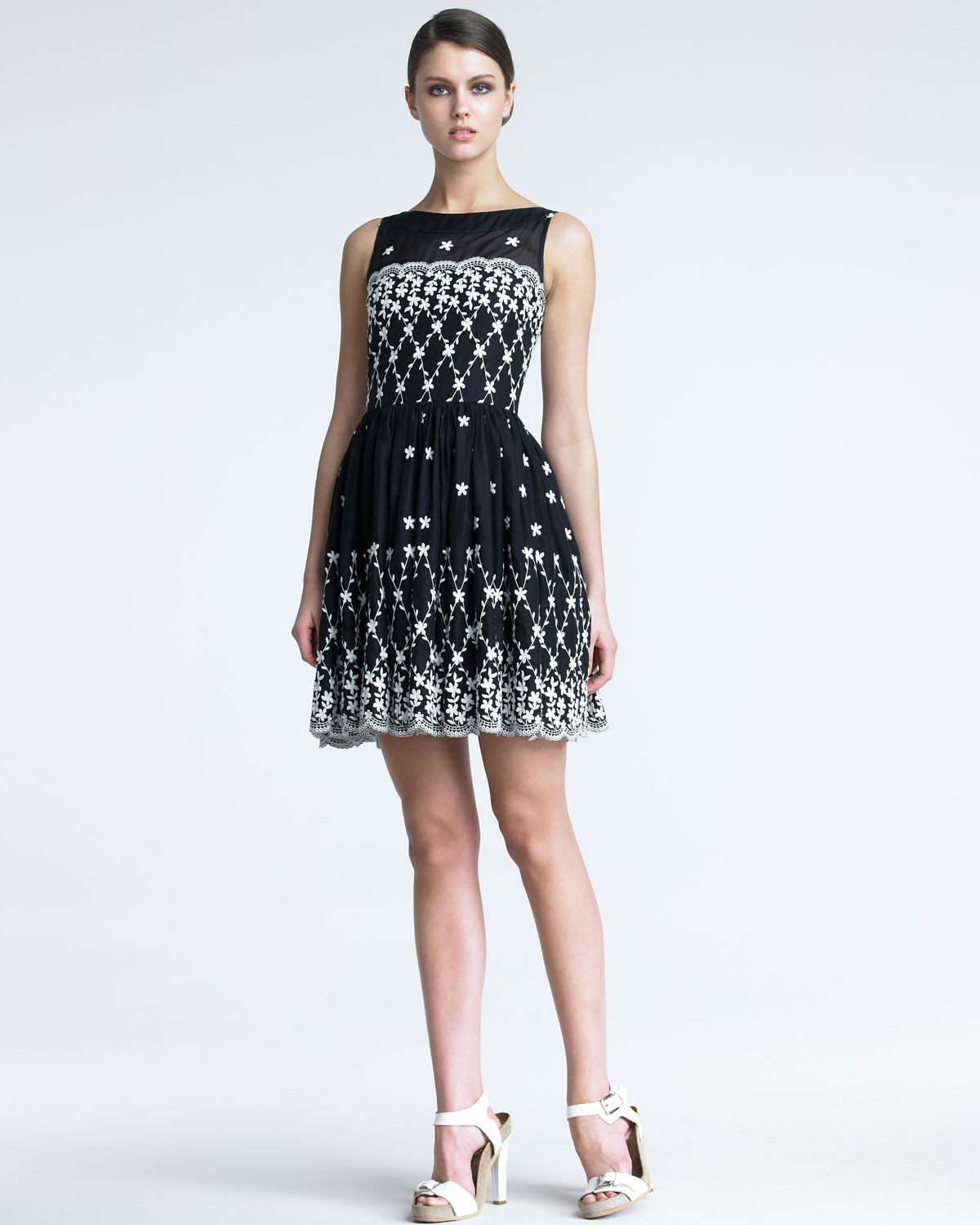valentino dress black and white
