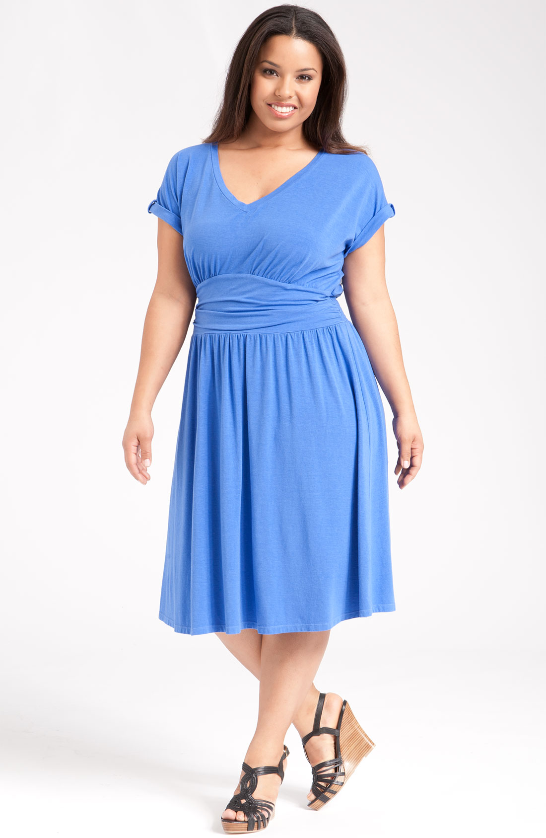 Splendid Short Sleeve Knit Dress in Blue (cobalt) | Lyst