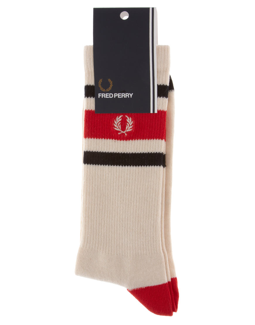 Fred Perry Fred Perry Vintage Style Sports Socks in Cream (Natural) for Men  - Lyst