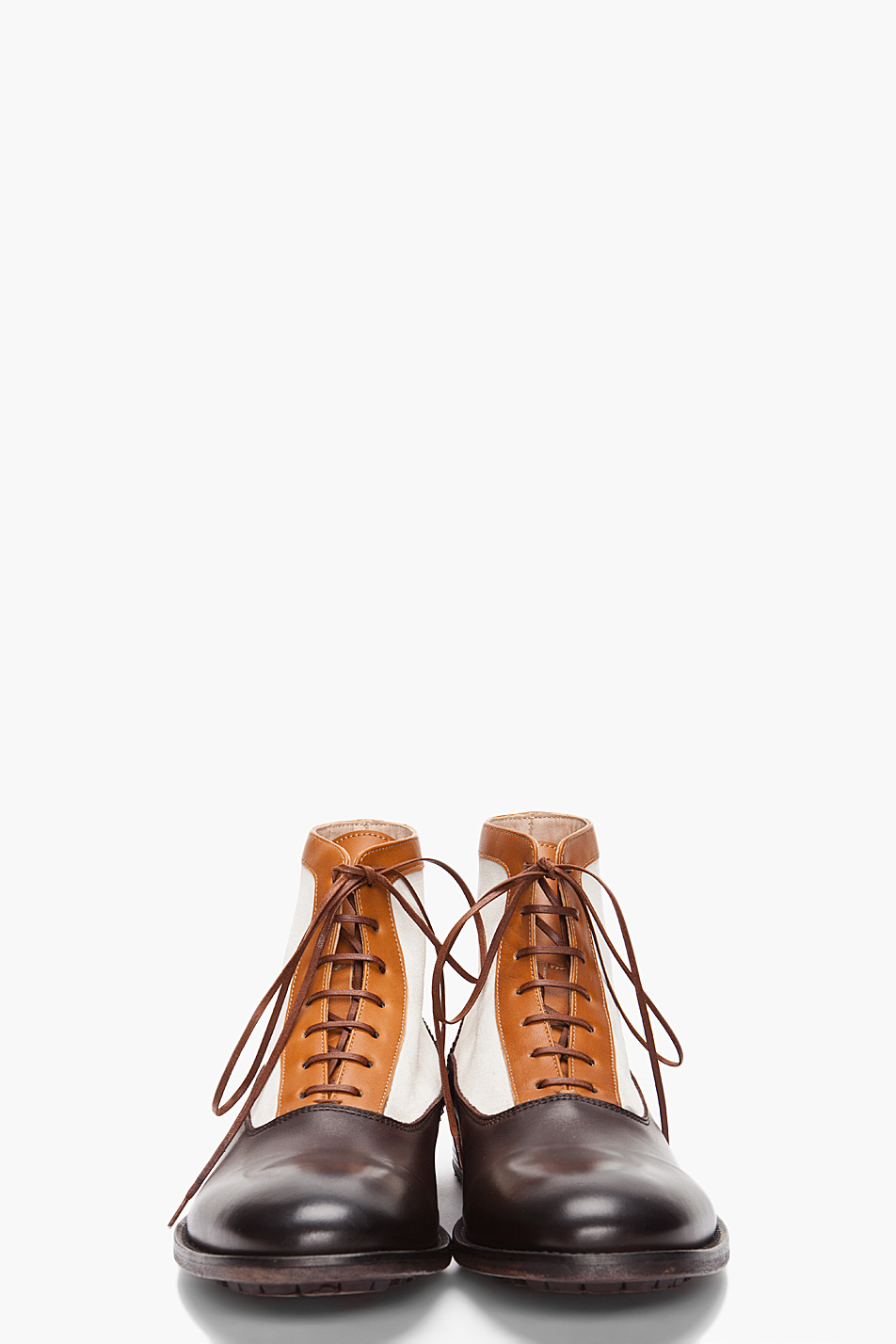 Lyst Alexander Mcqueen Paneled Gomm Boots in Brown for Men