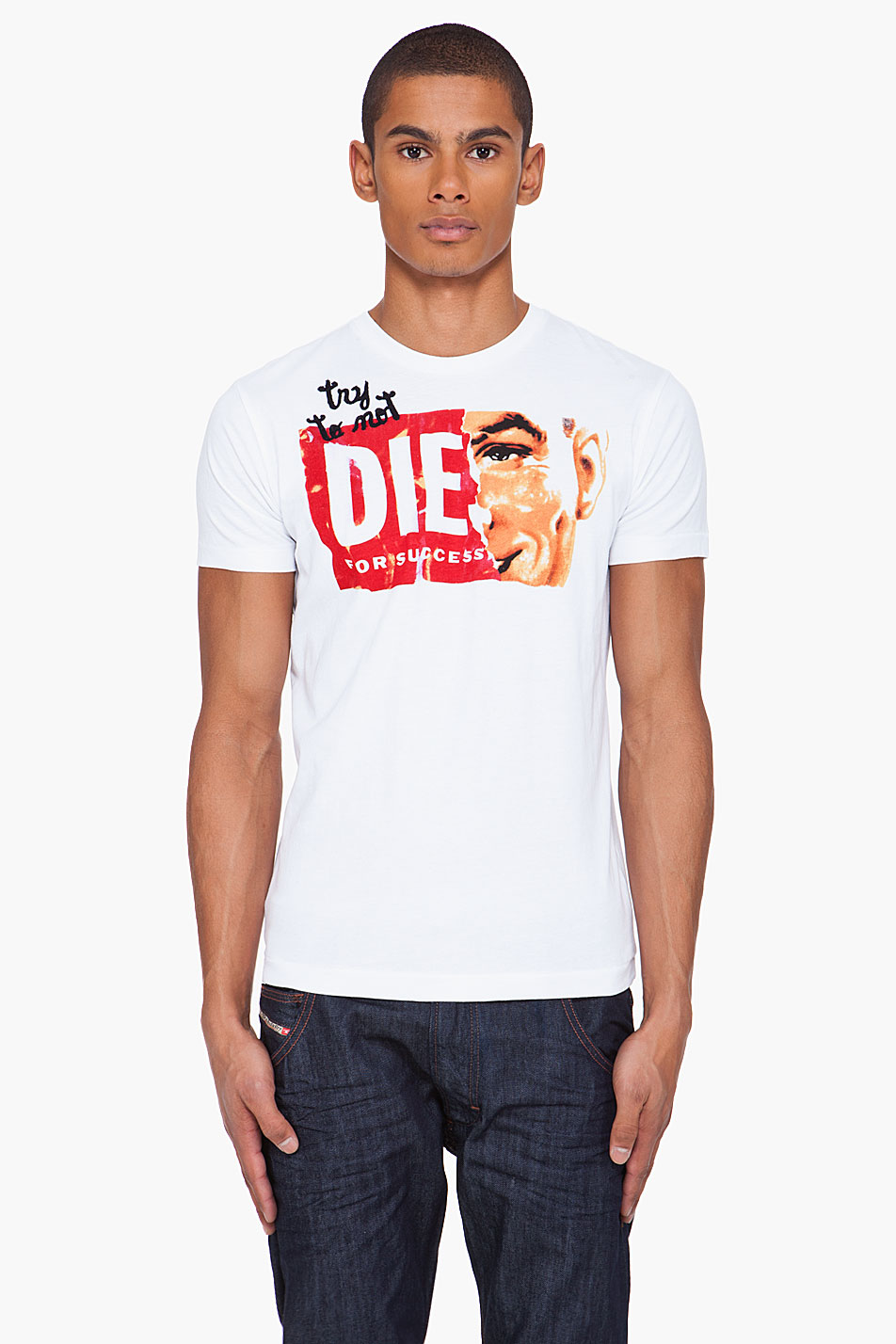 DIESEL Die For Success T-shirt in White for Men - Lyst