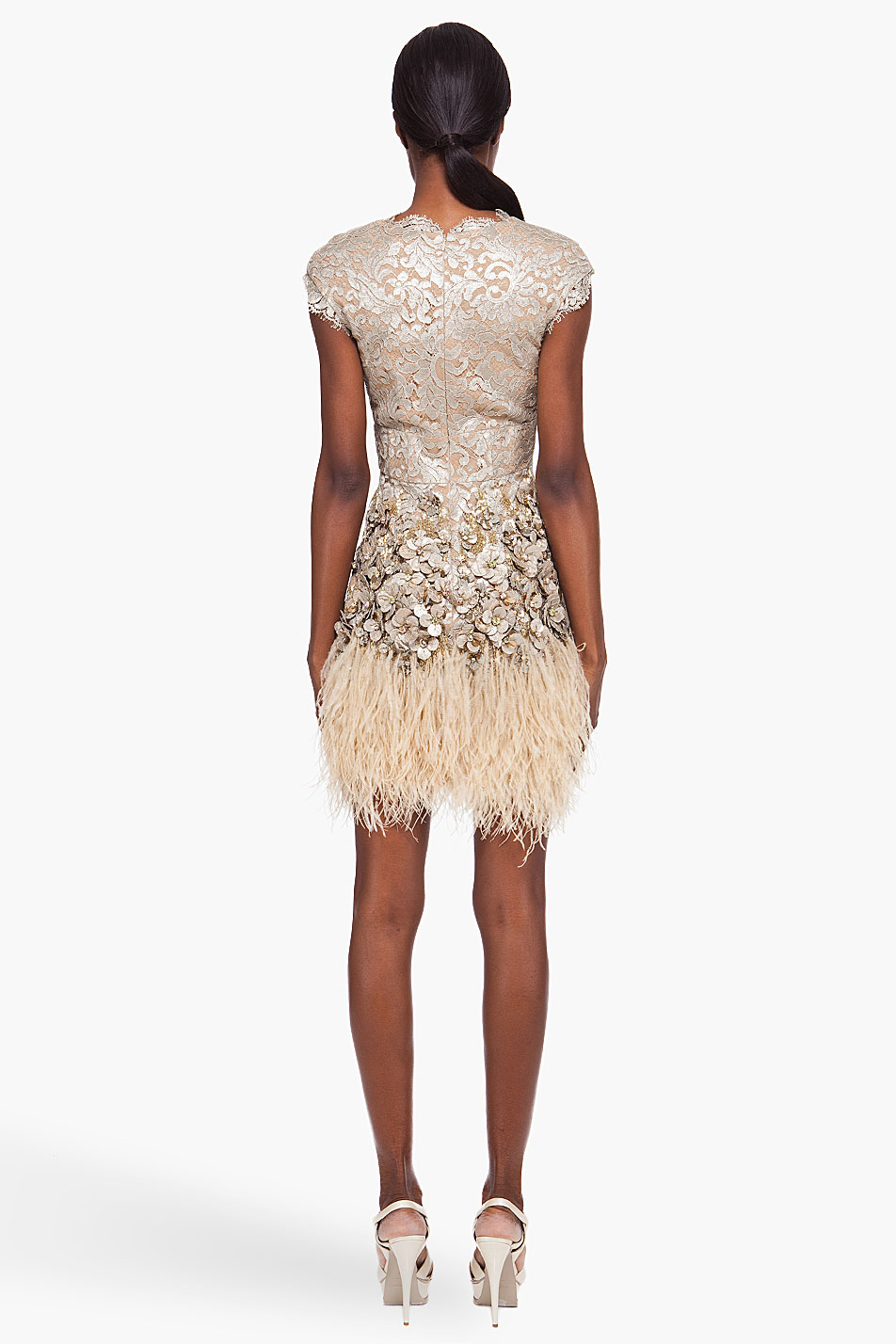 matthew williamson gold wrap dress