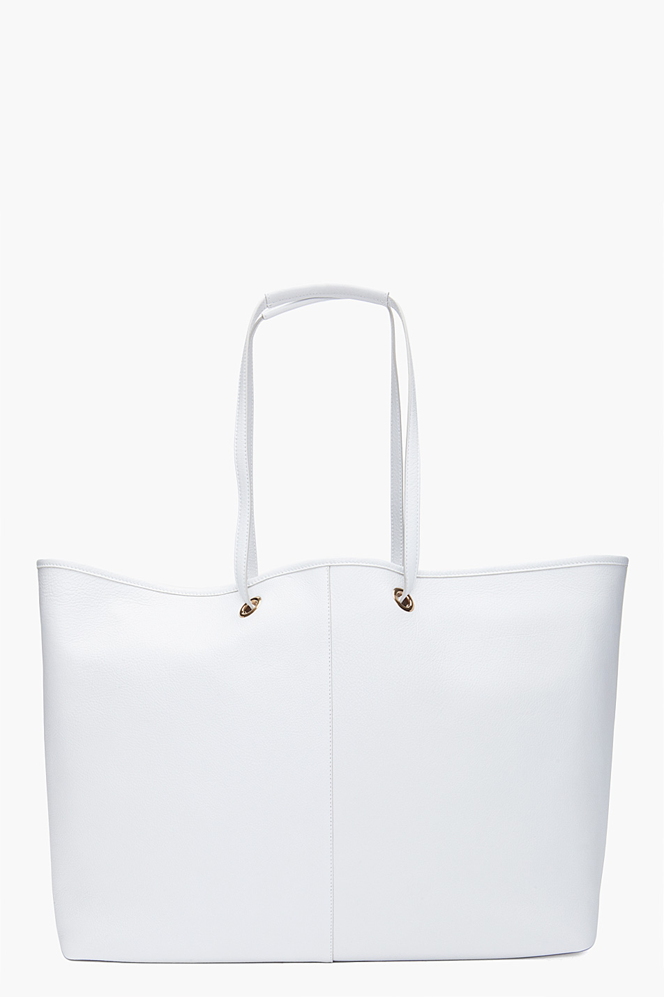 Saint laurent Large White Neo Tote in White | Lyst