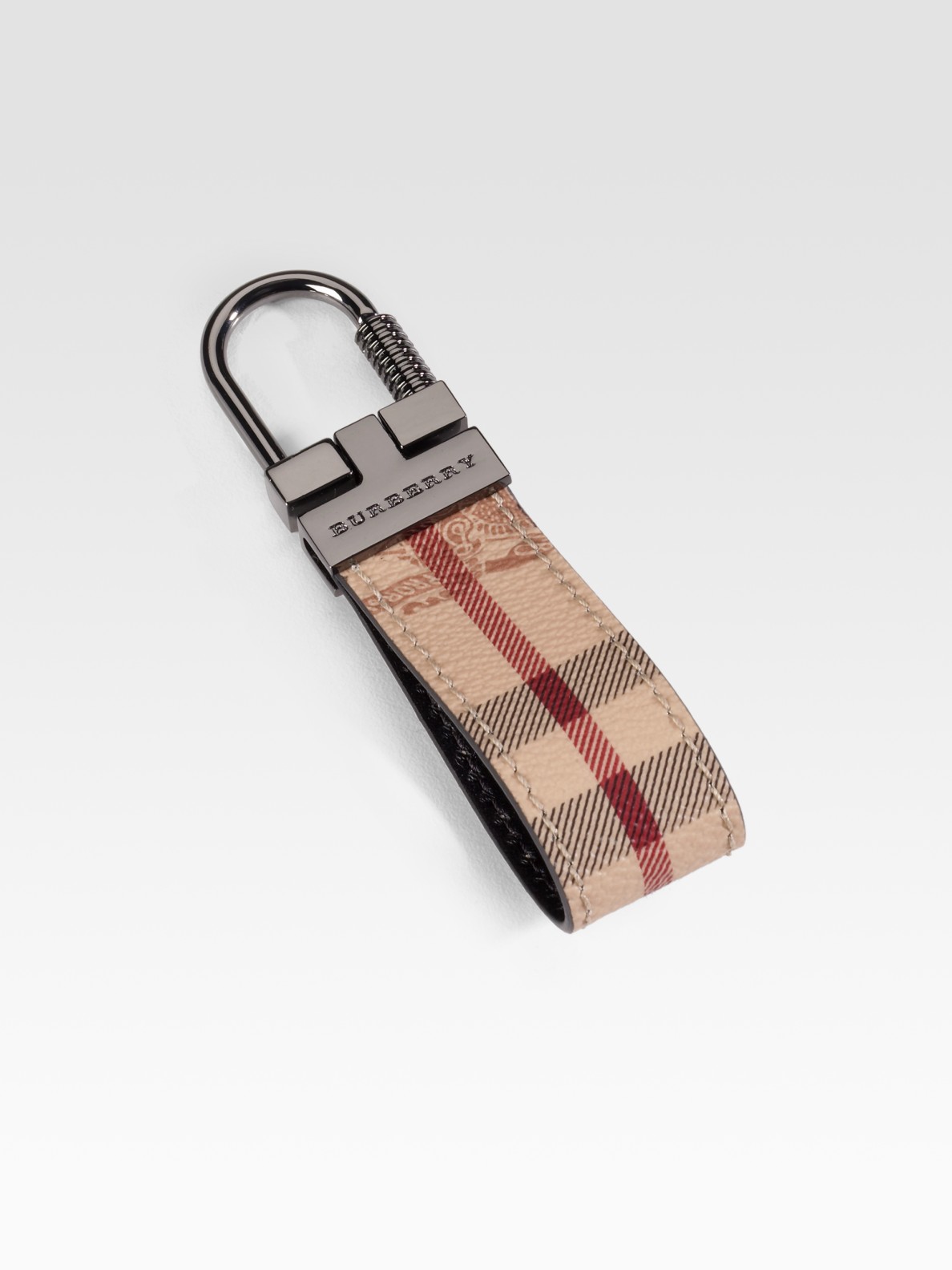 Burberry Leather Key Fob in Black 