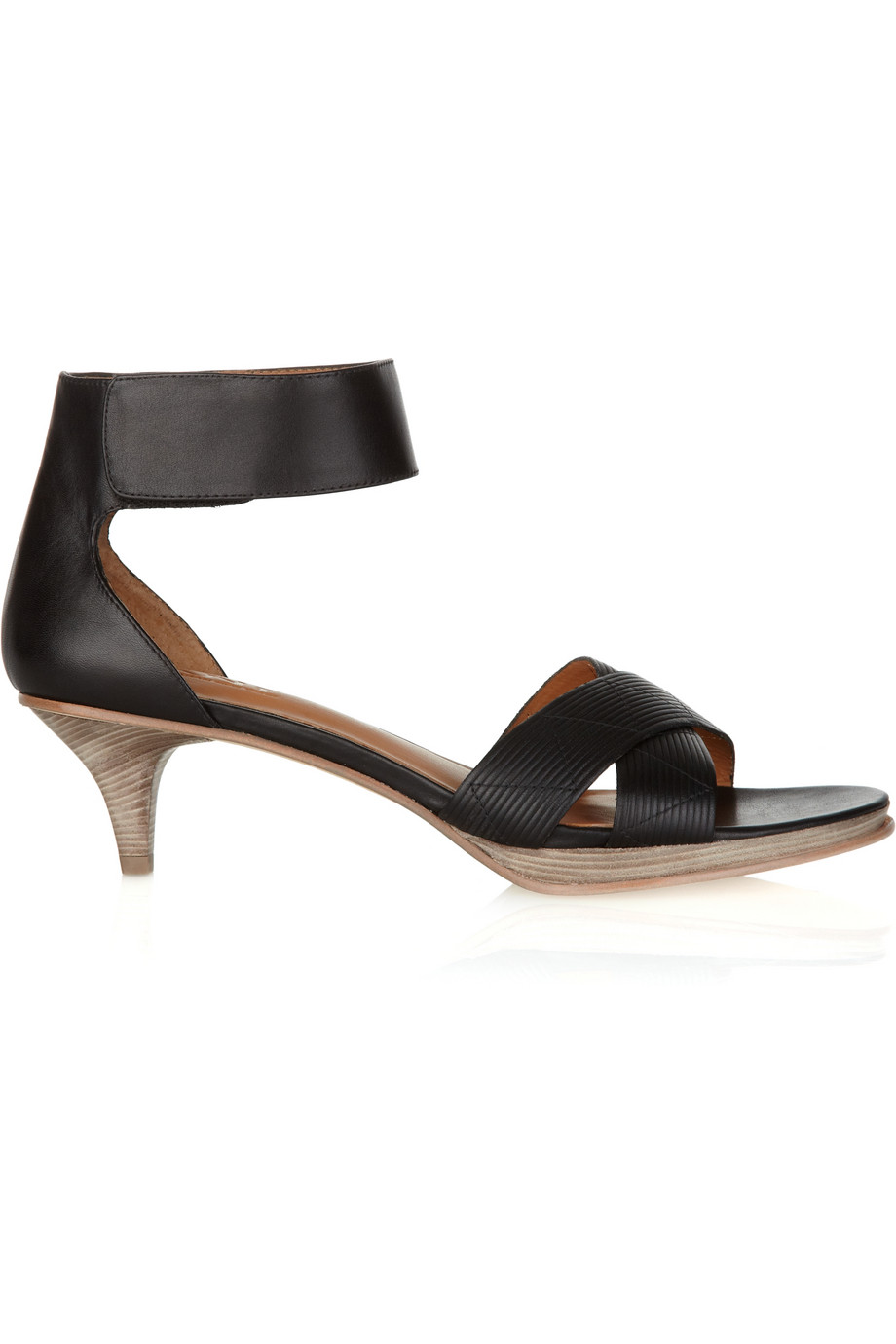 DKNY Daniella Kitten Heel Sandals in Black - Lyst