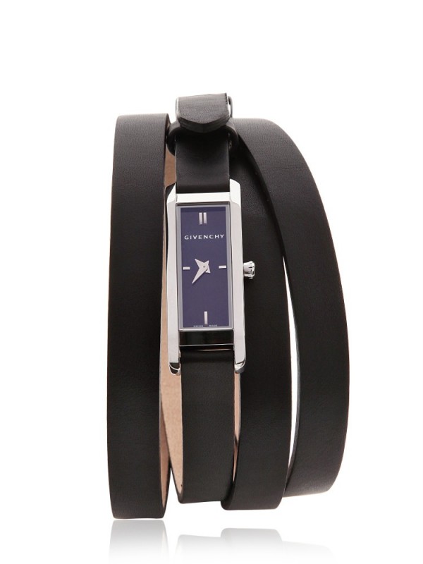 Lyst - Givenchy Six Roll Calf Strap Watch in Black