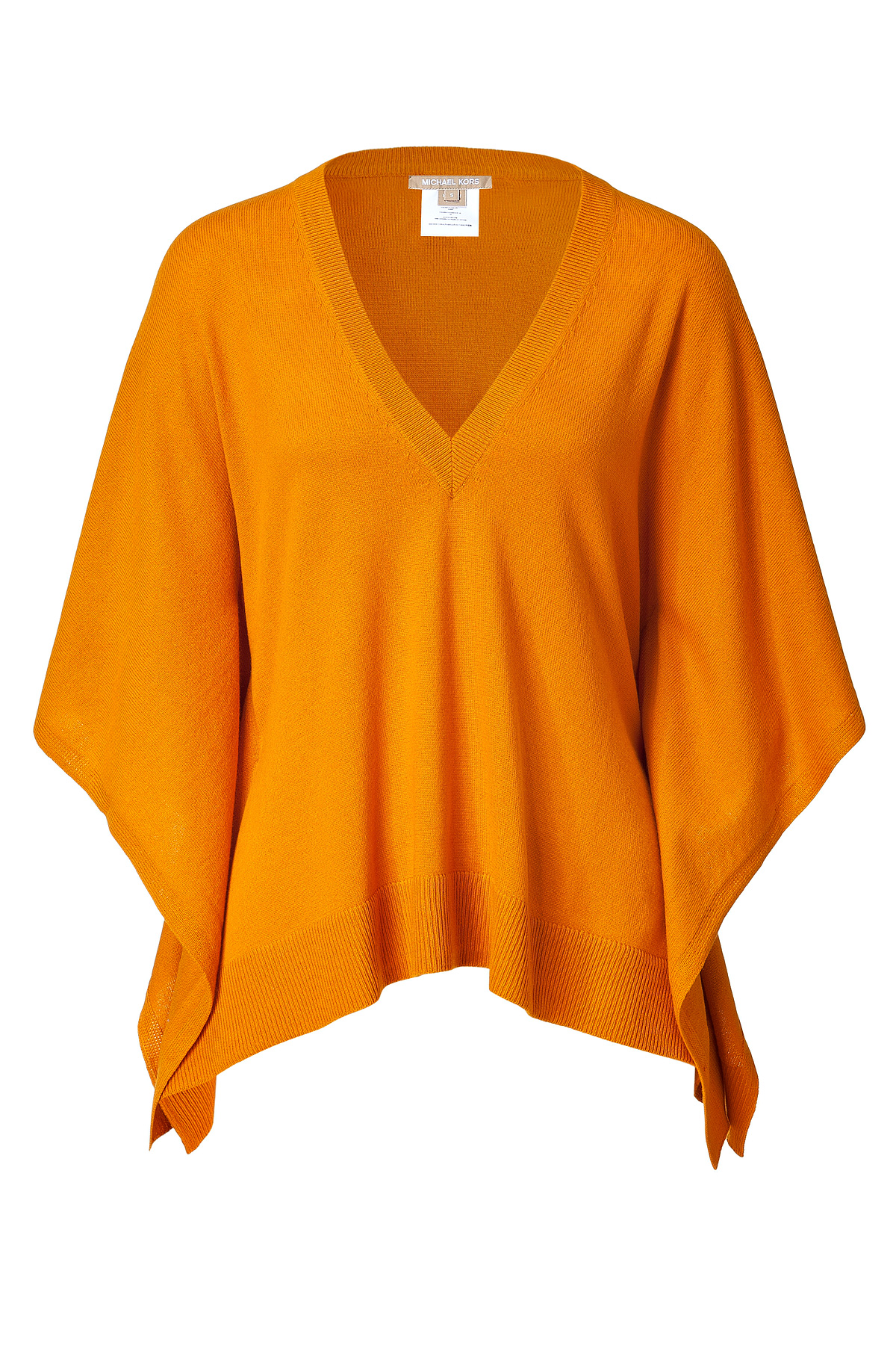 Lyst Michael Kors Amber Vneck Cashmere Sweater in Orange
