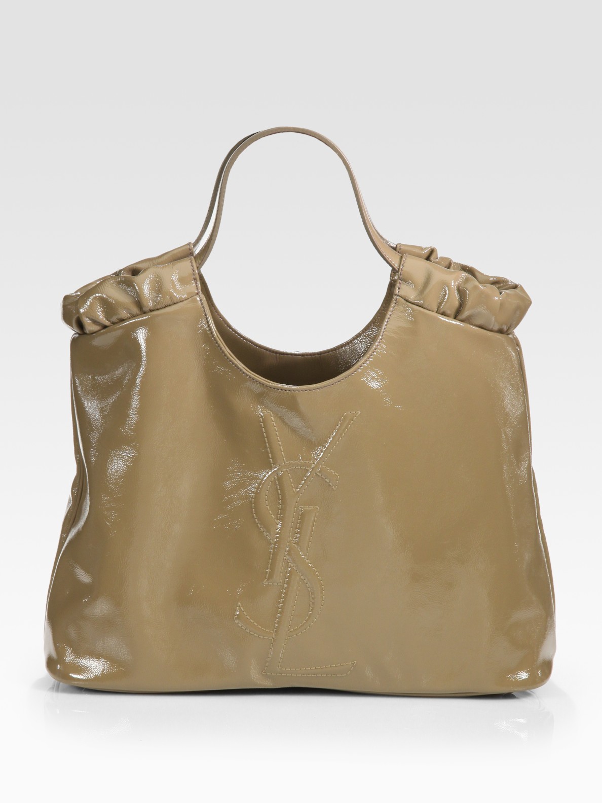 Saint laurent Ysl Belle De Jour Medium Patent Leather Shopping Bag ...  