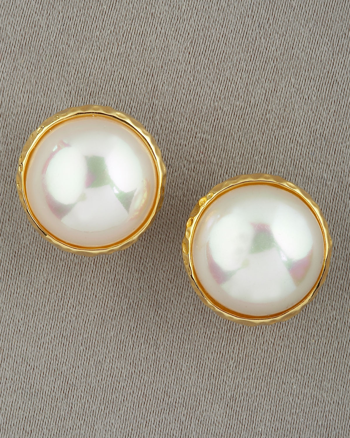 Lyst - Majorica Mabe Pearl Earrings, White in White