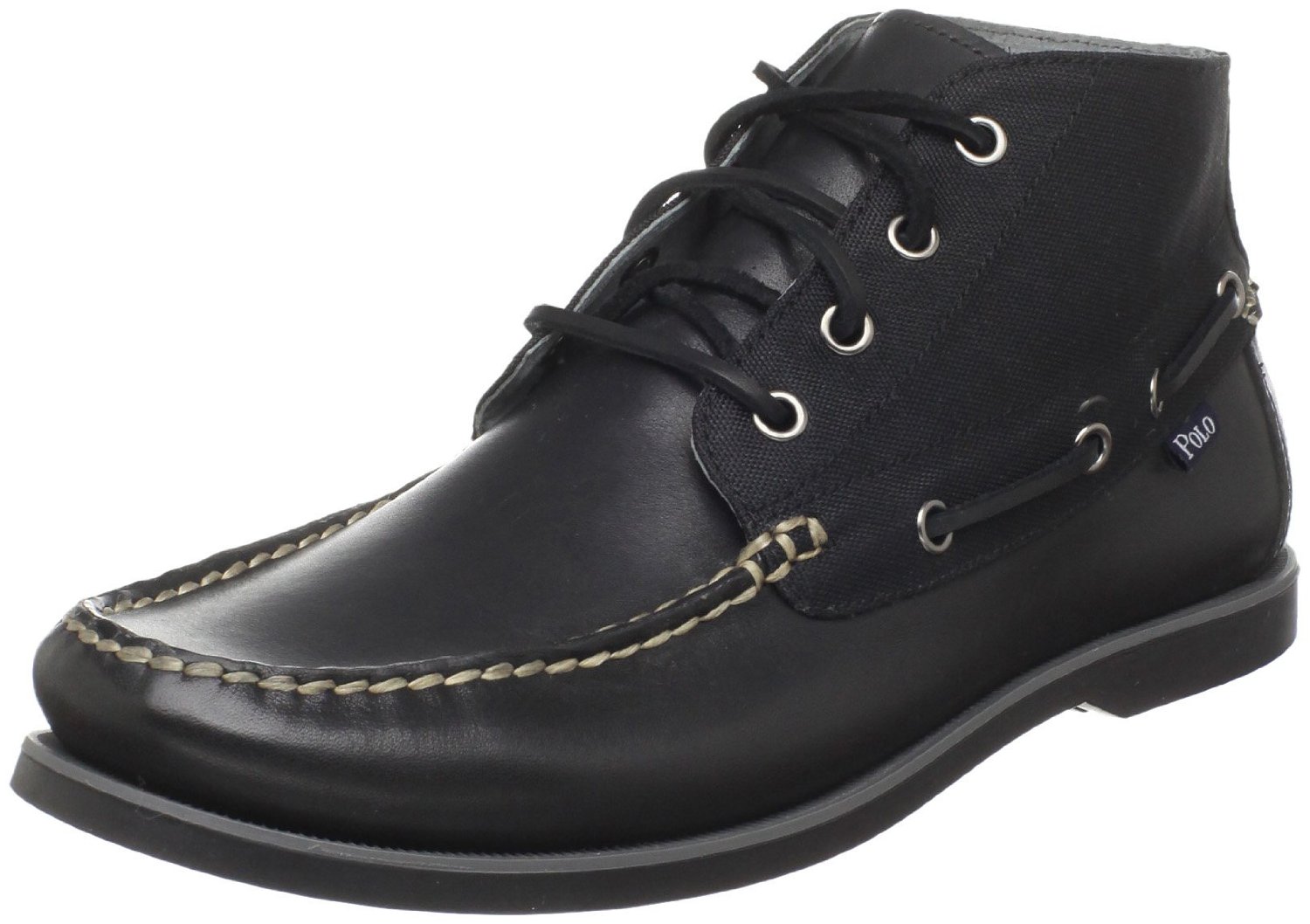 Polo Ralph Lauren Mens Brawley Boat Shoe in Black for Men (black/black ...