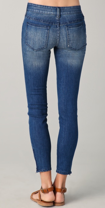 Skinny jeans with zippers at ankle 2025