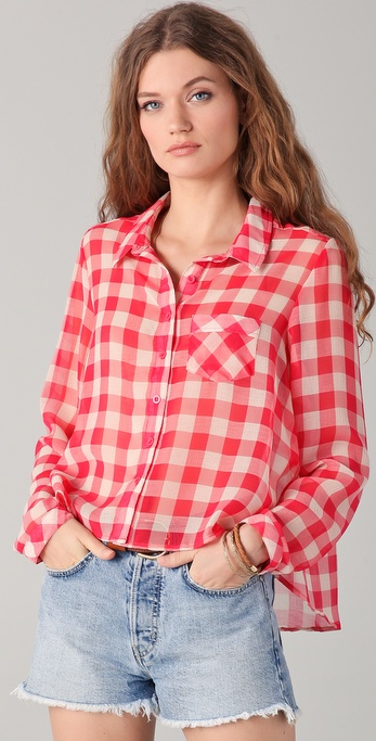 free people button up blouse