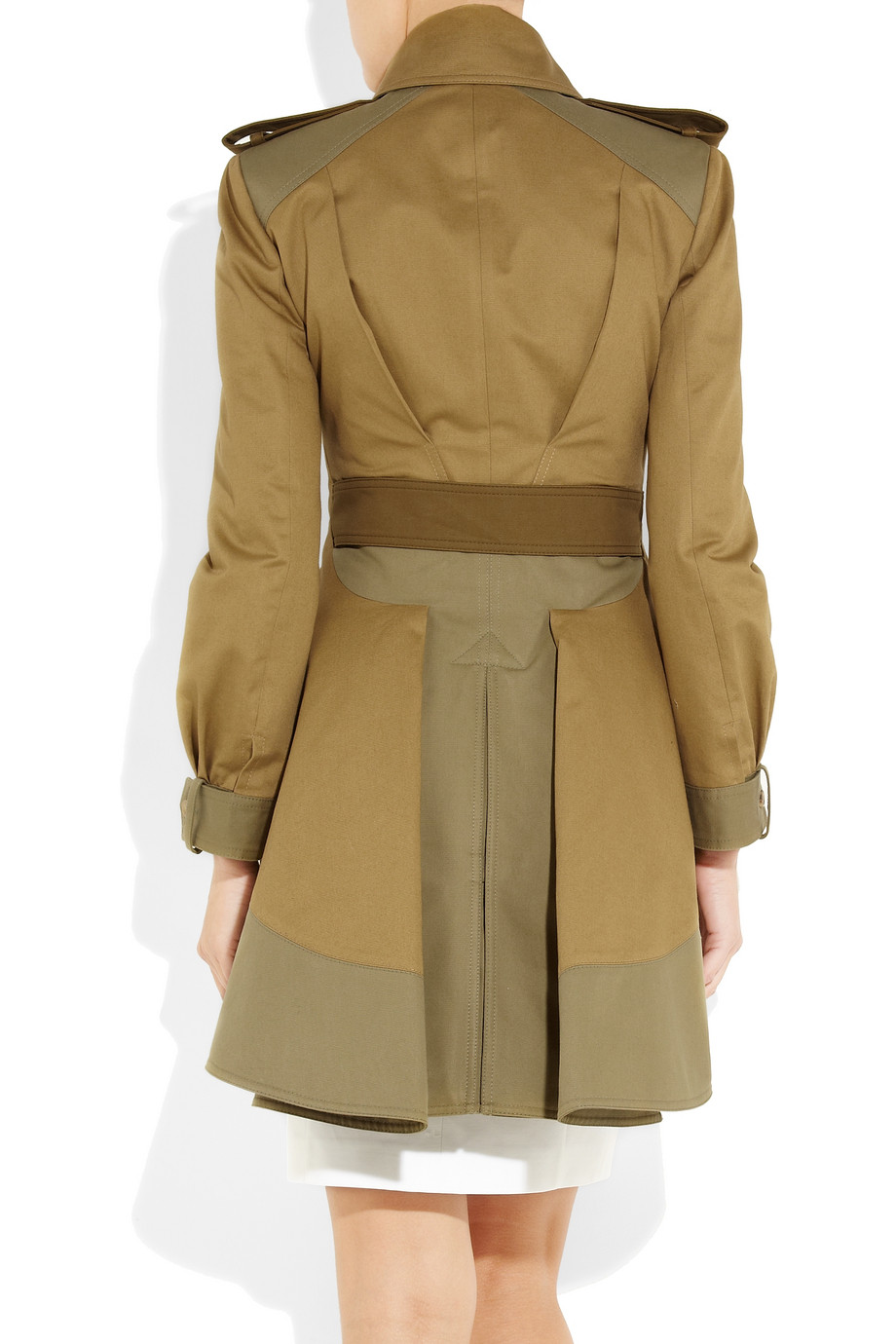 Alexander McQueen Cottontwill Military Tailcoat Jacket in Olive (Green