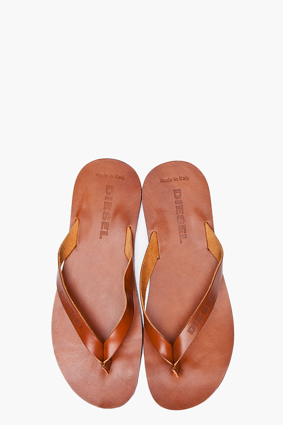 light tan flip flops