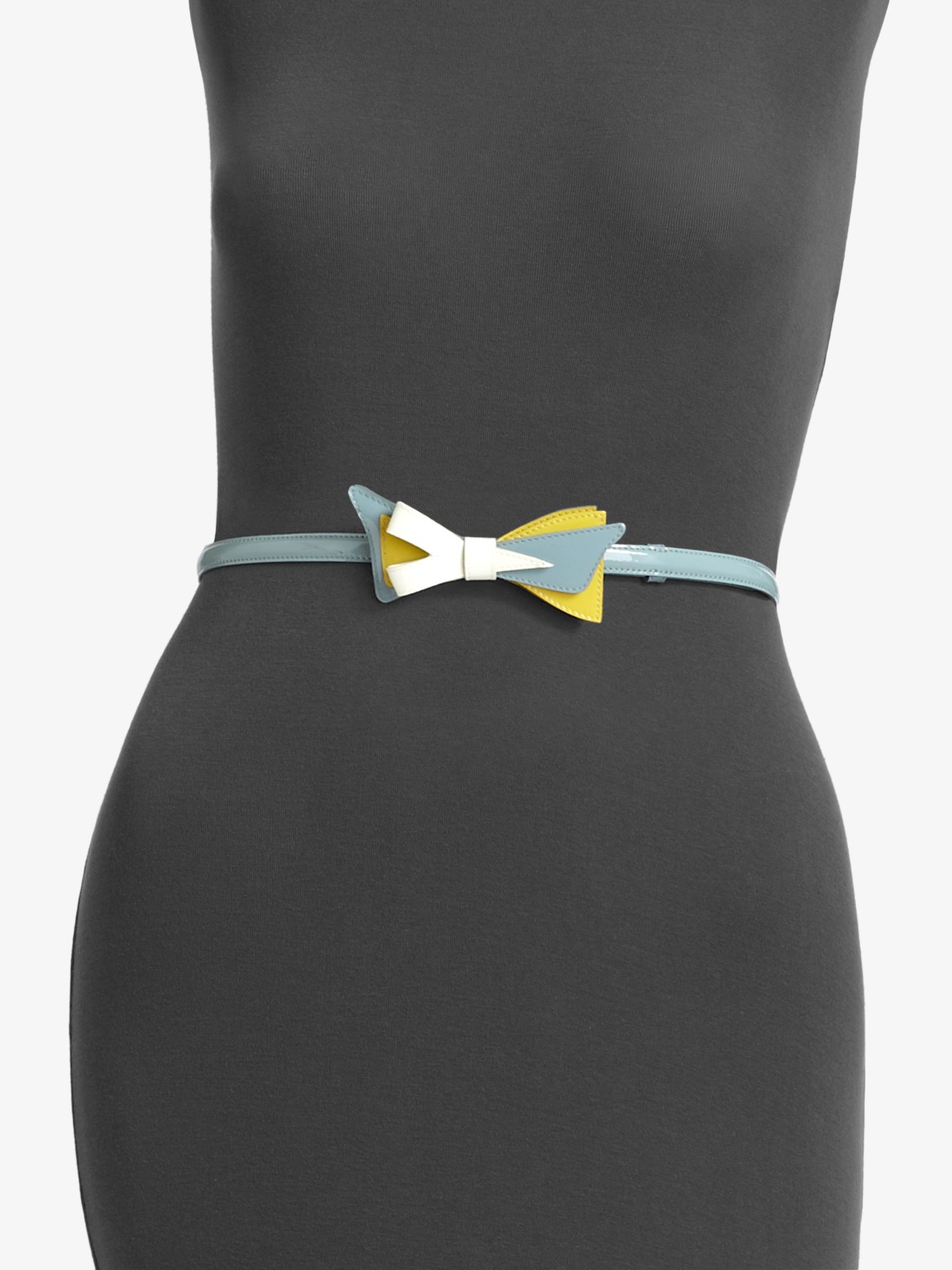 Prada Tri-colored Patent Leather Bow Belt in Blue (orchidea) | Lyst  