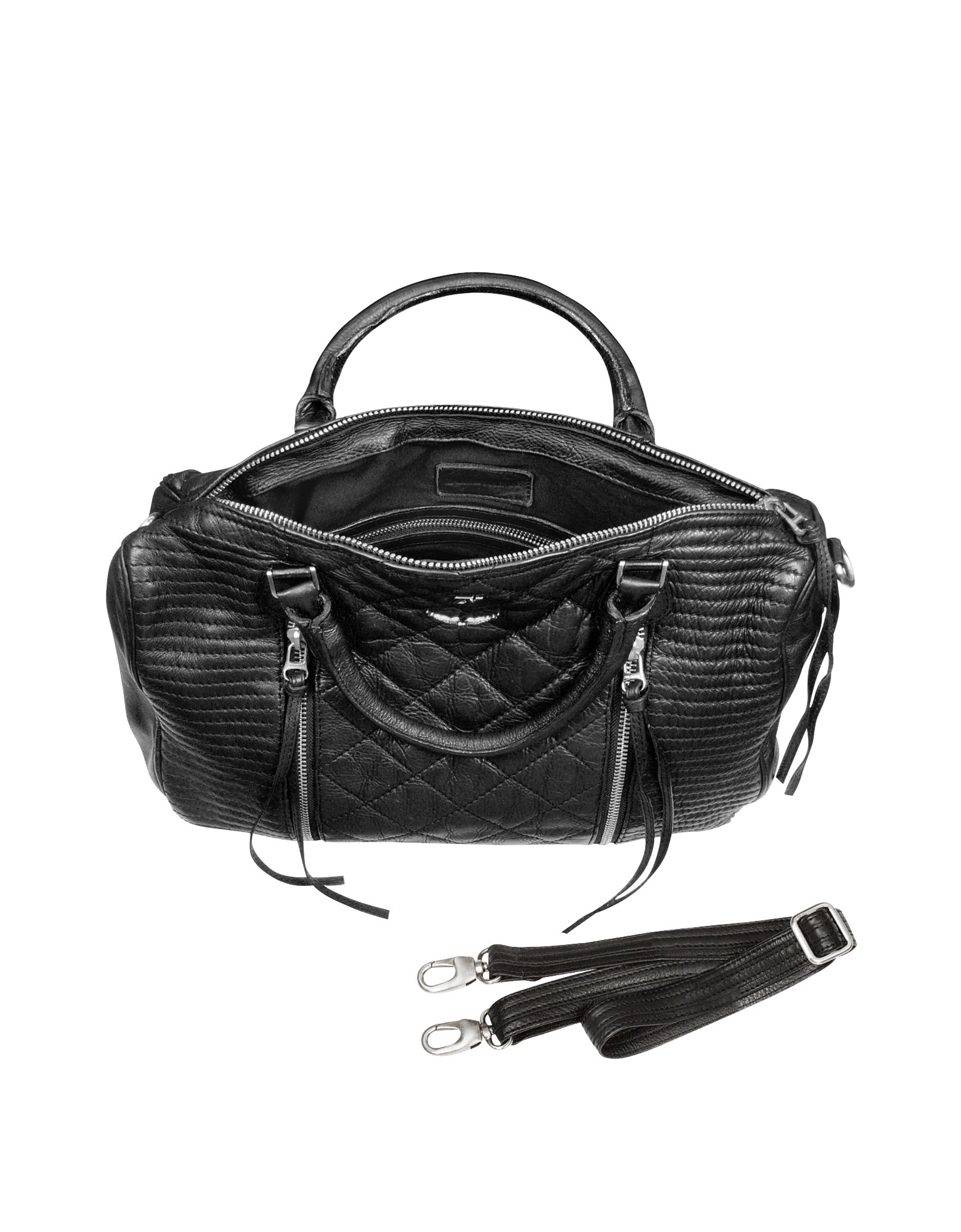 Zadig & Voltaire Sunny Large Quilted Leather Satchel in Black - Lyst