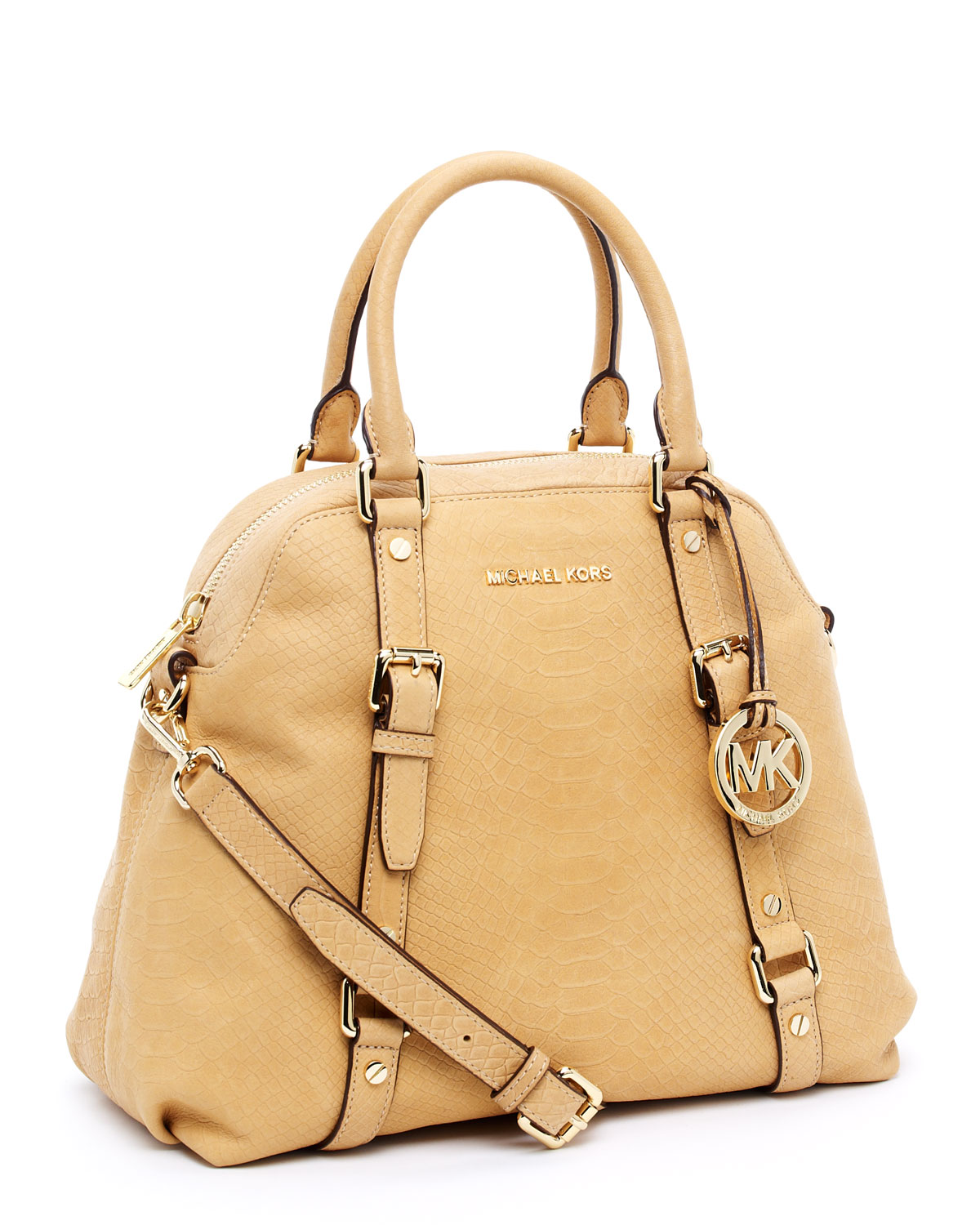 Lyst - Michael Michael Kors Large Bedford Bowling Satchel, Tan in Brown