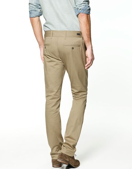 Zara Slim Comfort Chinos in Gray for Men (grey) | Lyst