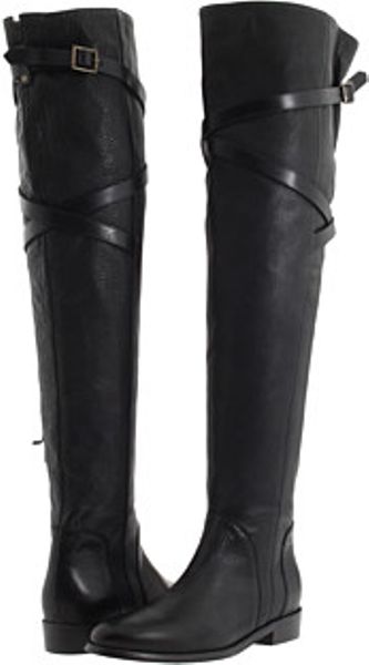 Burberry Grainy Leather Over The Knee Boots in Black (b) | Lyst