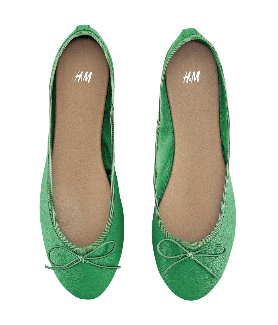 h&m white ballet pumps