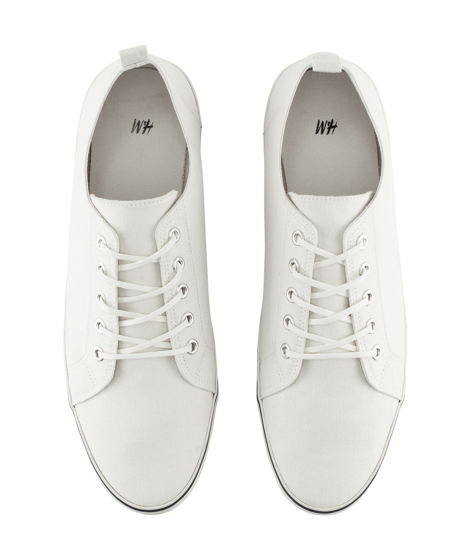 h&m white mens shoes