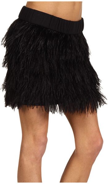 Juicy Couture Mini Skirt W/ Ostrich Feathers in Black (b) | Lyst