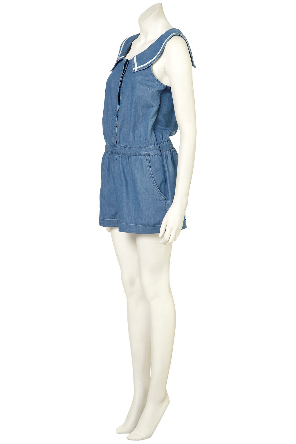 topshop denim playsuit