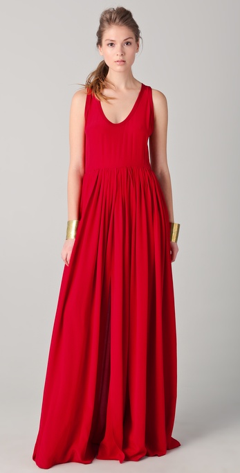 full skirt maxi dress