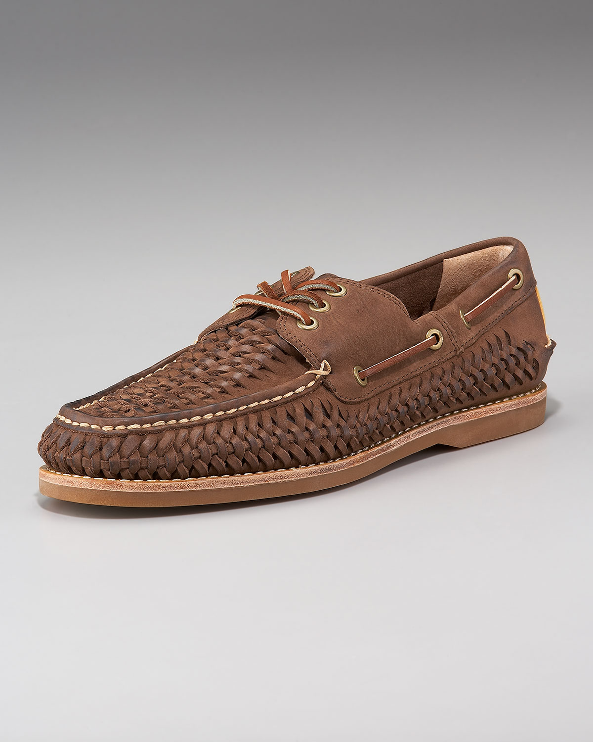 woven boat shoes