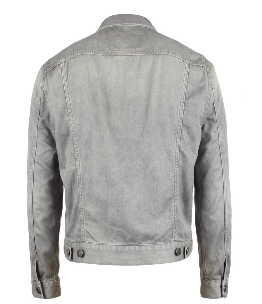 AllSaints Powder Denim Jacket in Washed Grey (Gray) for Men Lyst