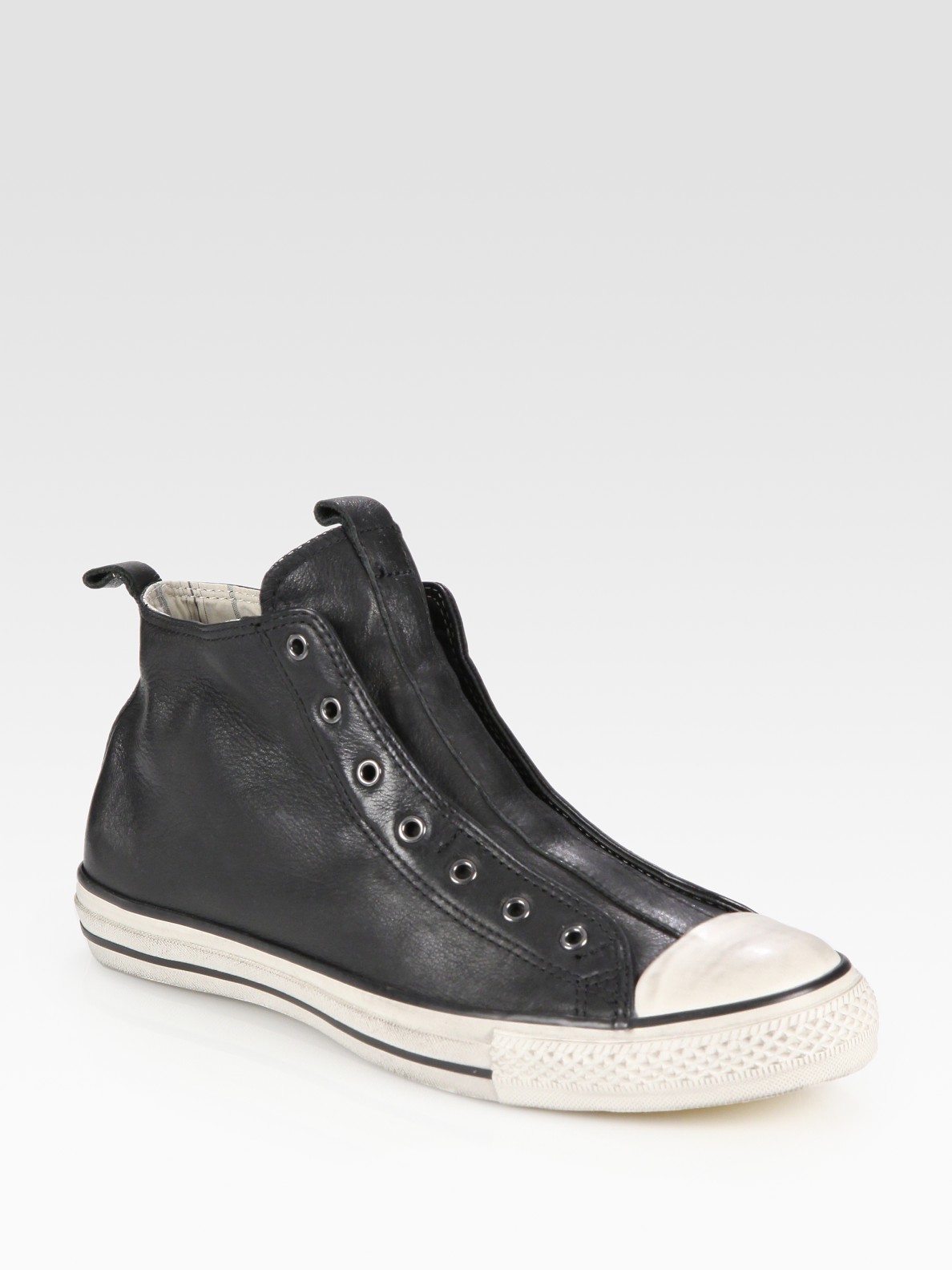 Converse John Varvatos Laceless Leather High Top Sneakers in Black for Men  - Lyst