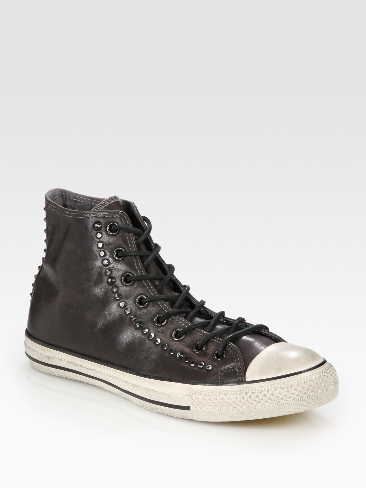 Converse John Varvatos Studded Leather High-tops in Black for Men | Lyst