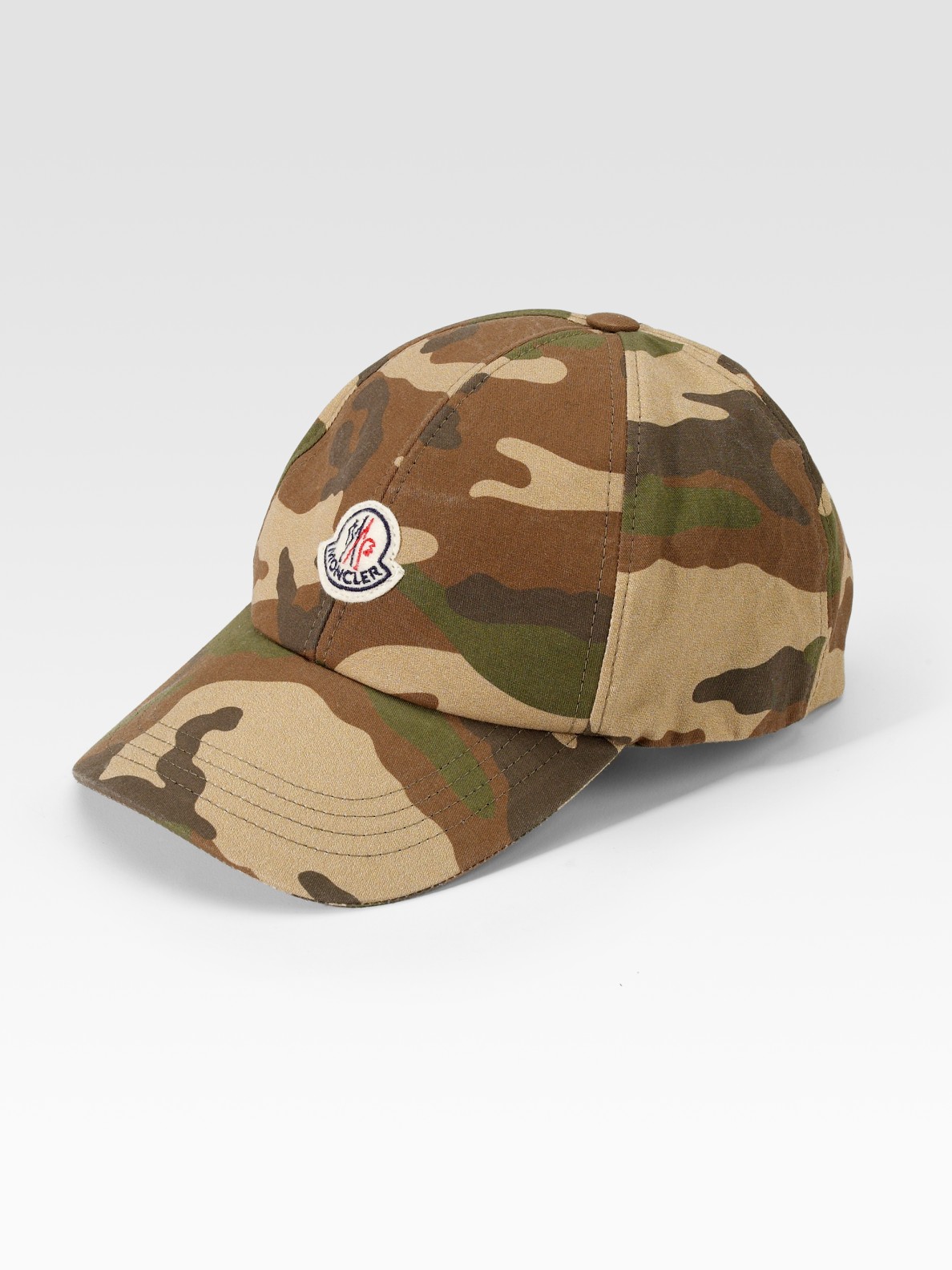 Moncler Camo Baseball Hat in Green for 