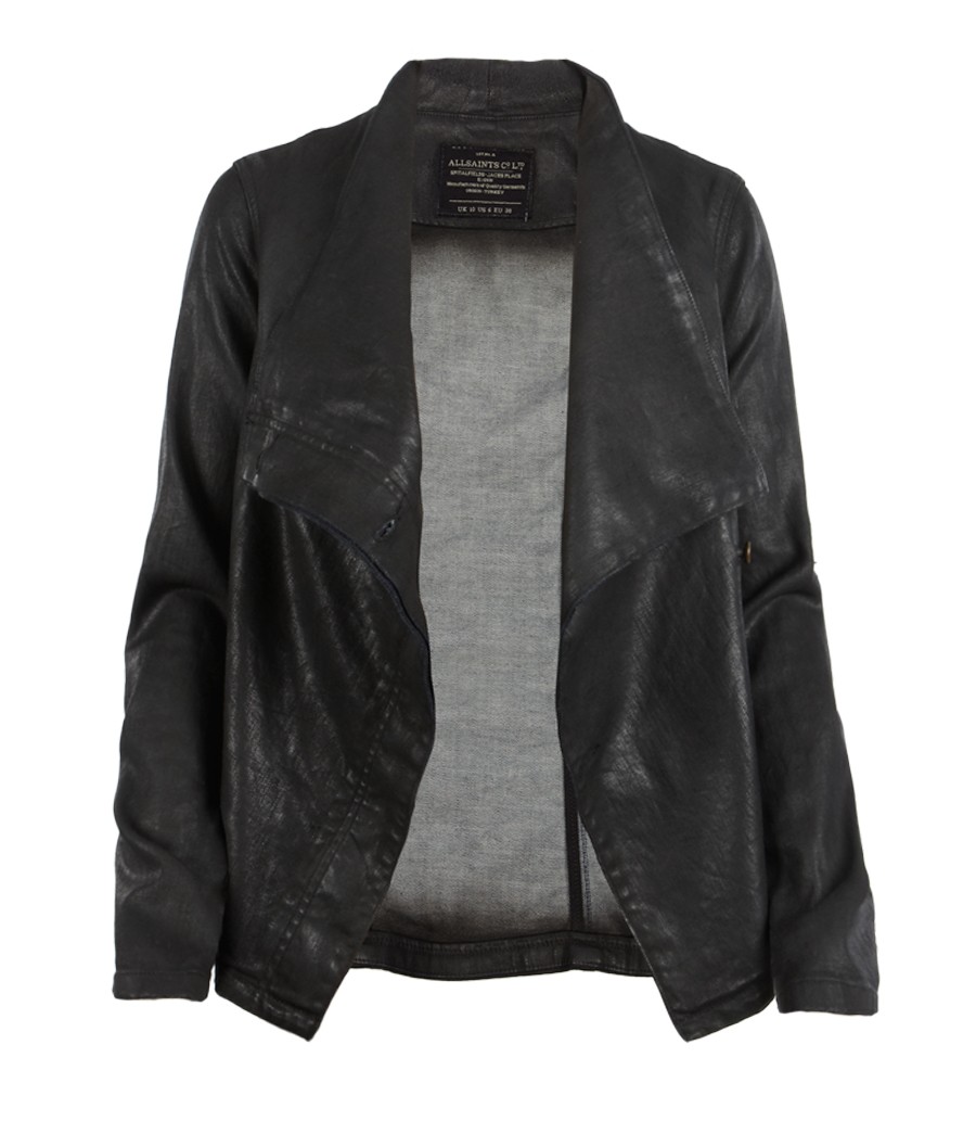 AllSaints Huko Denim Jacket in Black - Lyst