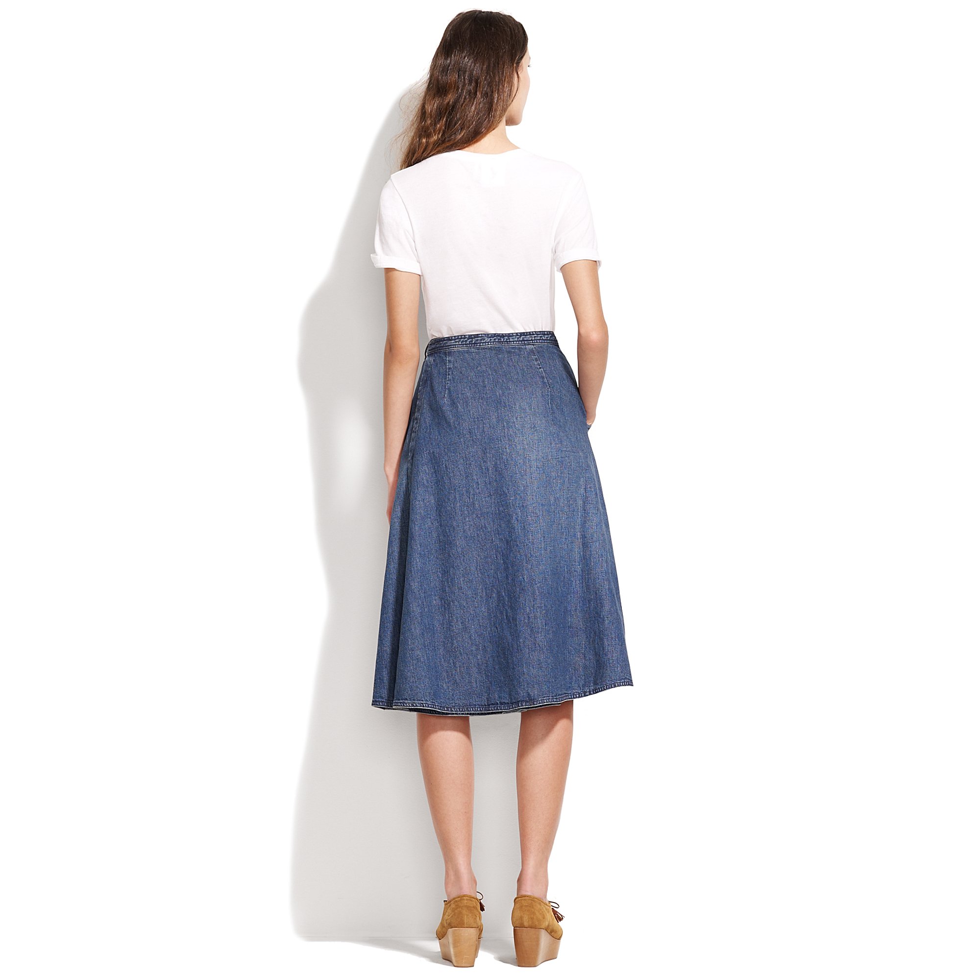 Madewell Denim Wrap Skirt in Blue Lyst