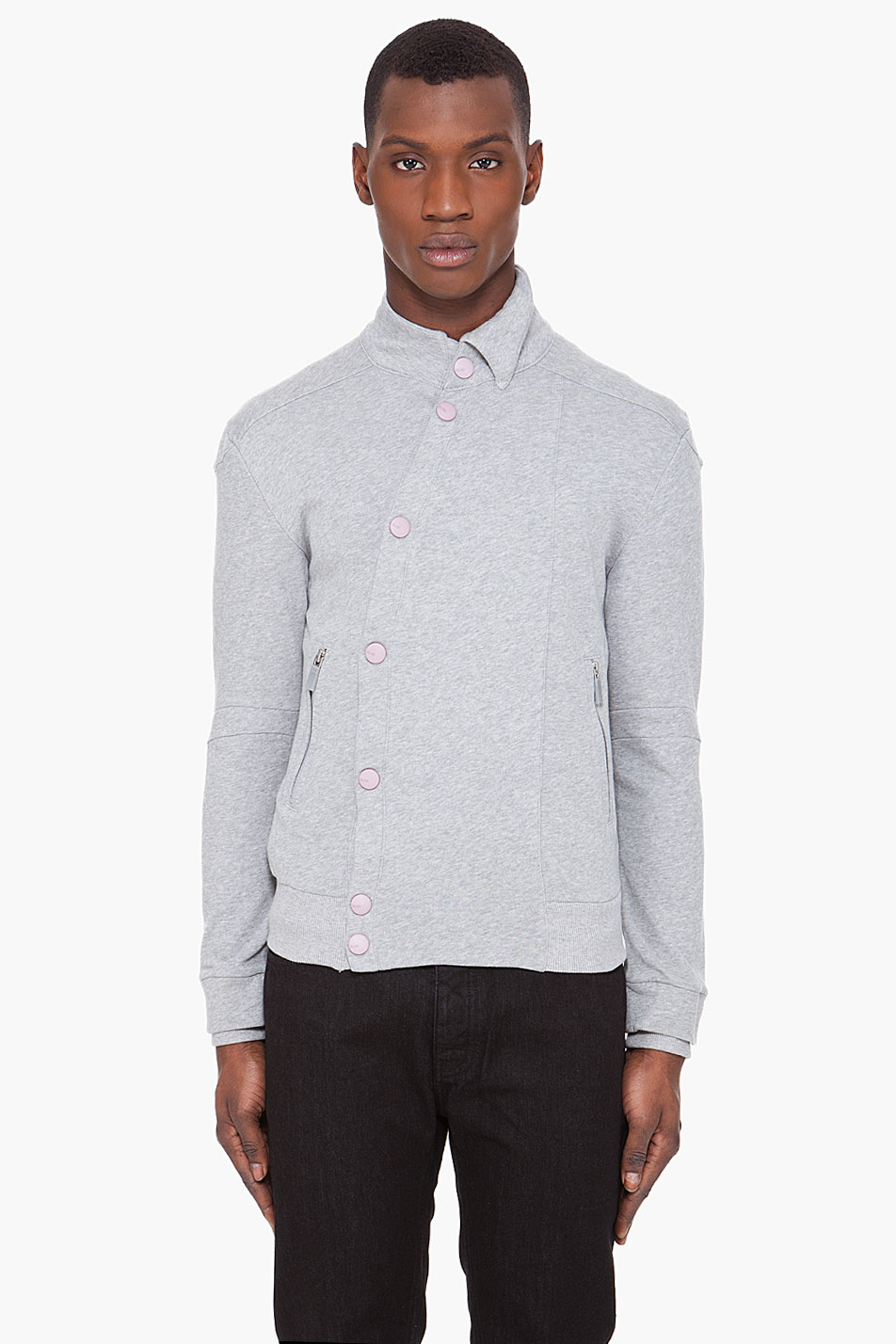 Adidas slvr Buttondown Fencing Jacket in Gray for Men | Lyst