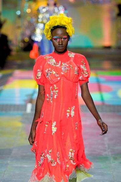Meadham Kirchhoff Fall 2012 Multilayered KneeLength Floral Embroided ...