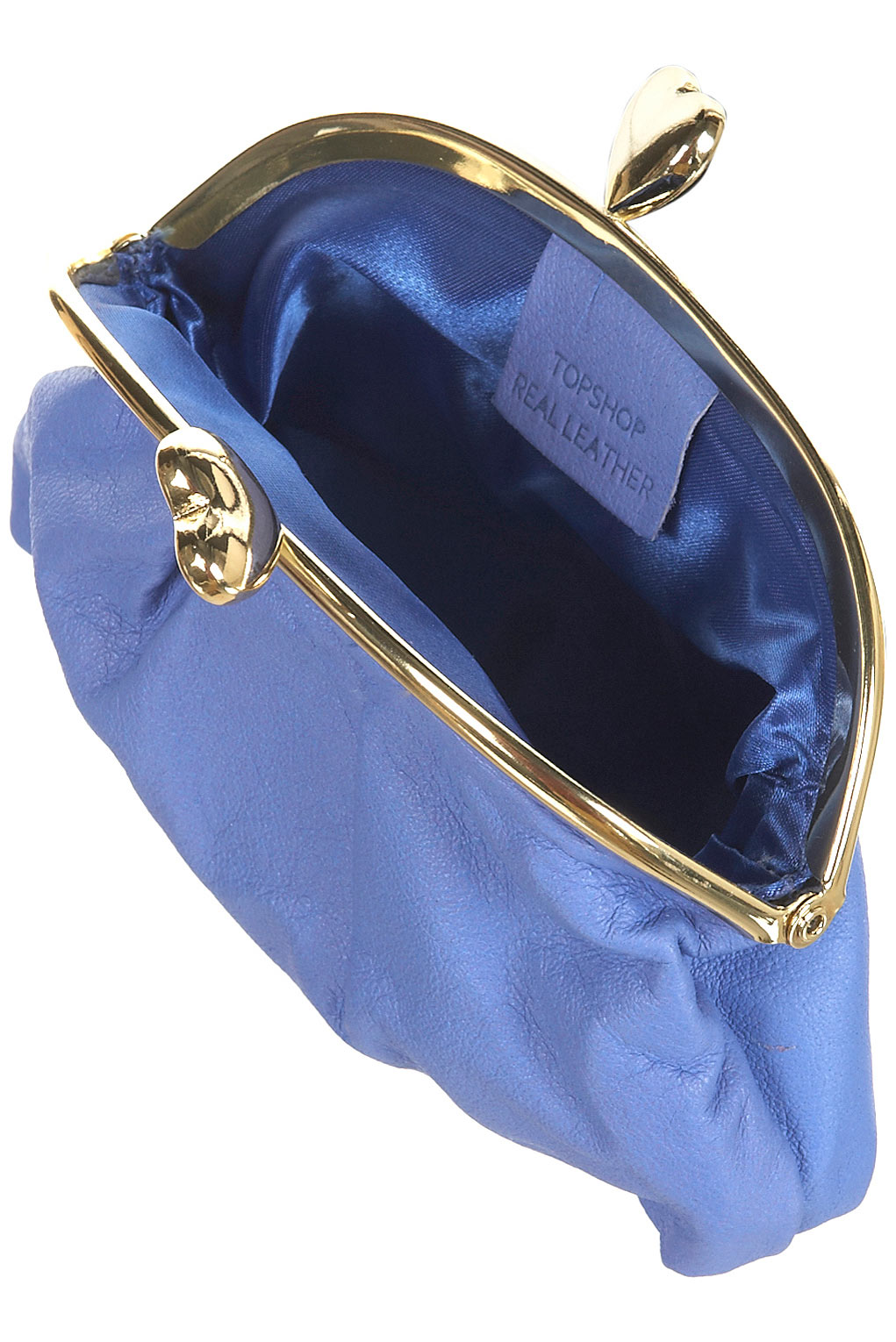 TOPSHOP Heart Clasp Purse in Blue - Lyst
