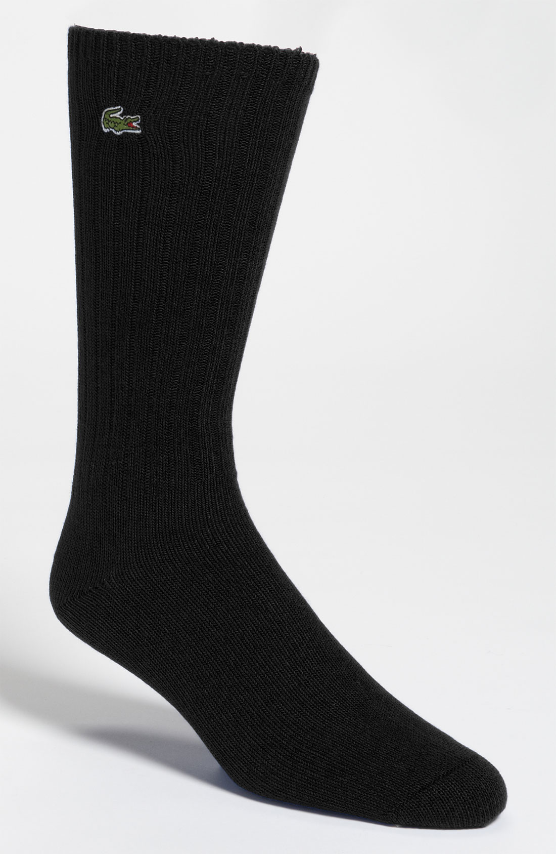 Lacoste Ribbed Crew Socks in Black for Men | Lyst
