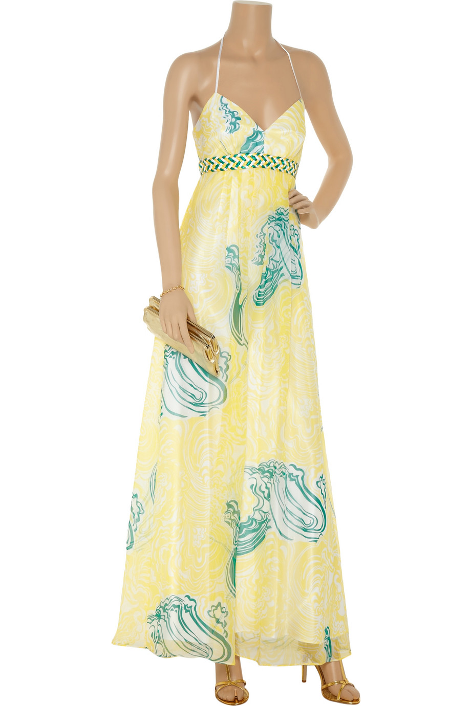 Laundry by shelli segal Floralprint Silk Maxi Dress in Yellow Lyst